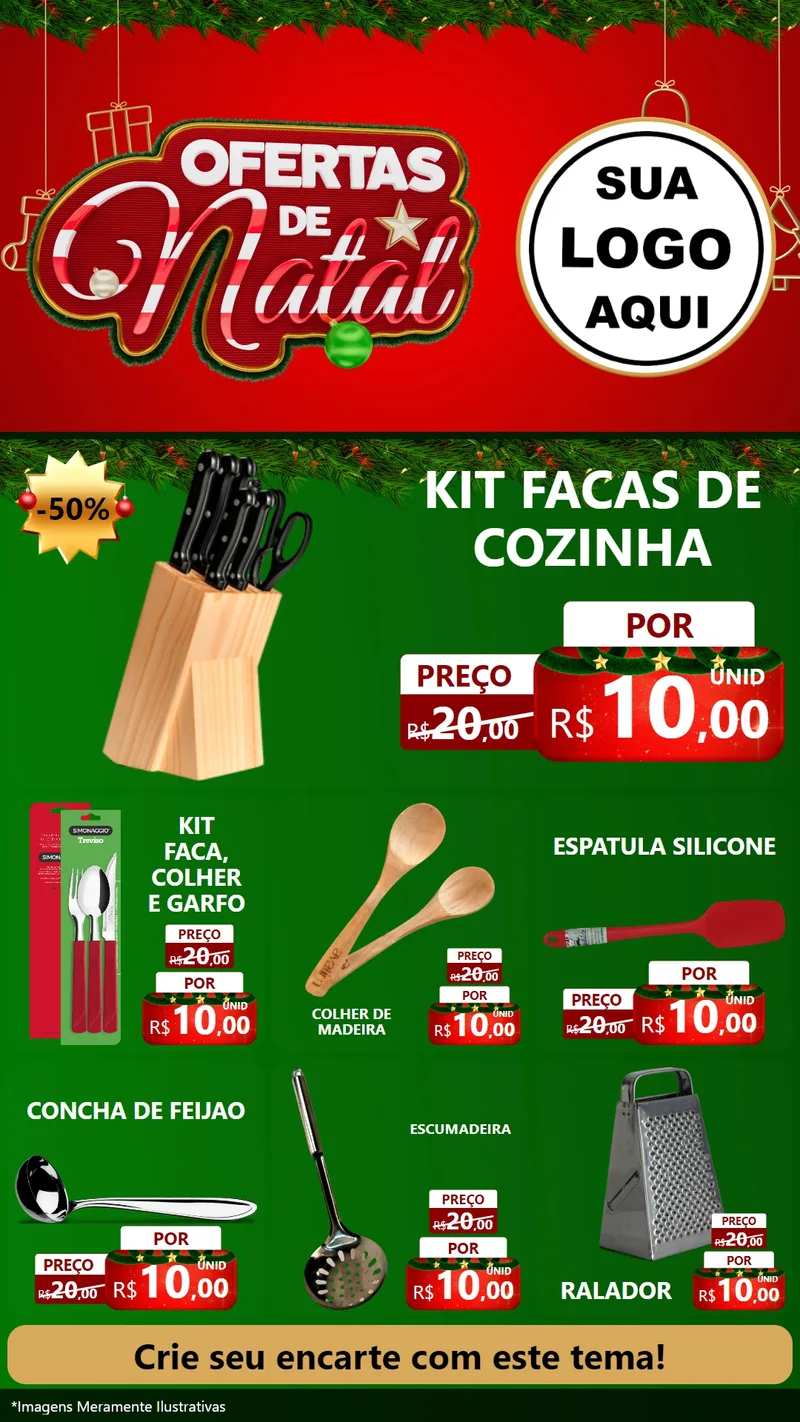 Modelo de Rede Social para Stories com o tema Ofertas de Natal para Utilidades Domésticas