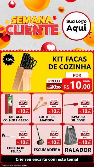 Modelo de Rede Social para Stories com o tema Semana do Cliente para Utilidades Domésticas