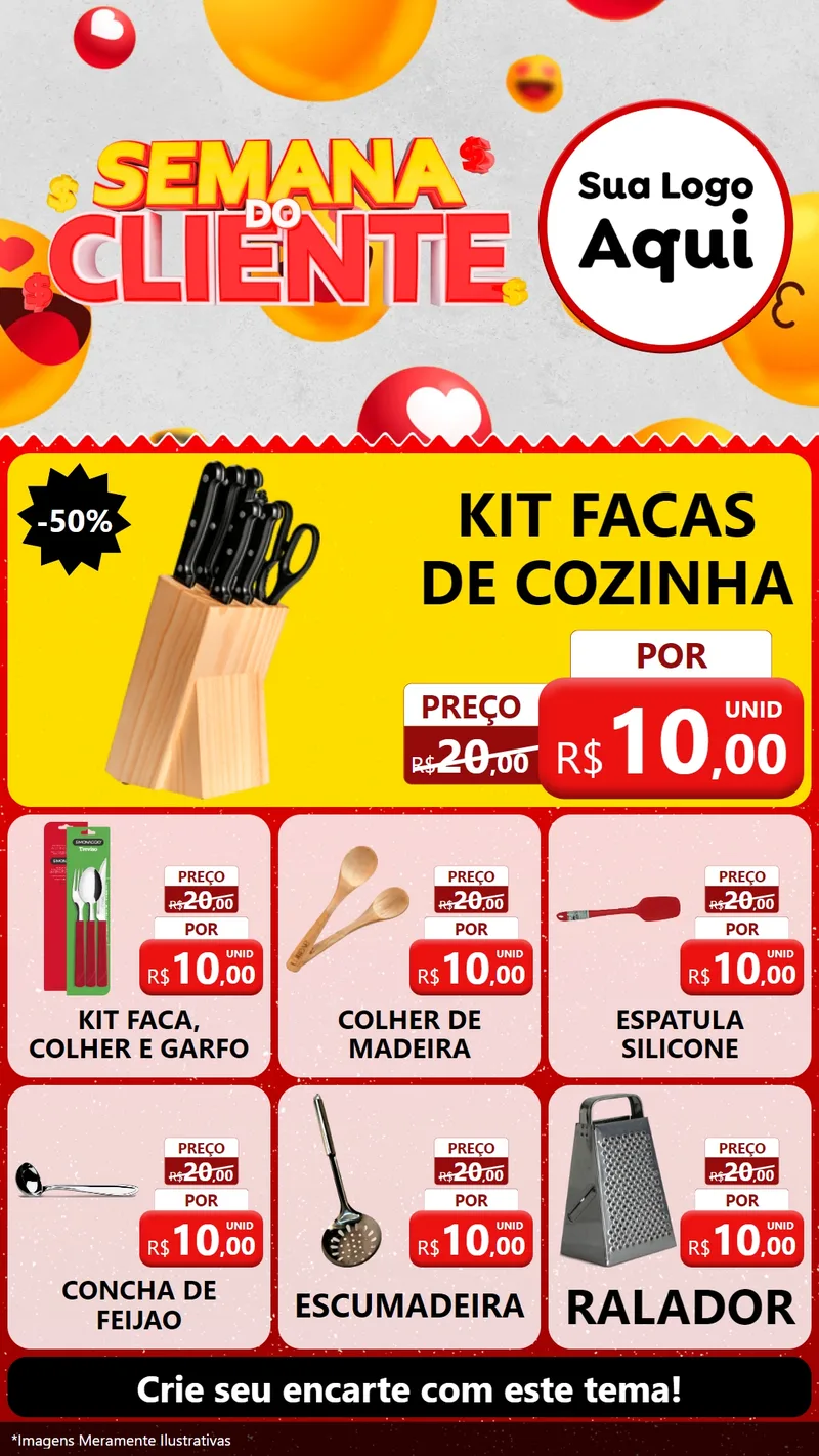 Modelo de Rede Social para Stories com o tema Semana do Cliente para Utilidades Domésticas