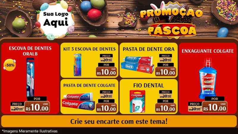 Modelo de TV para TV Horizontal com o tema Promoção Páscoa para Higiene Pessoal