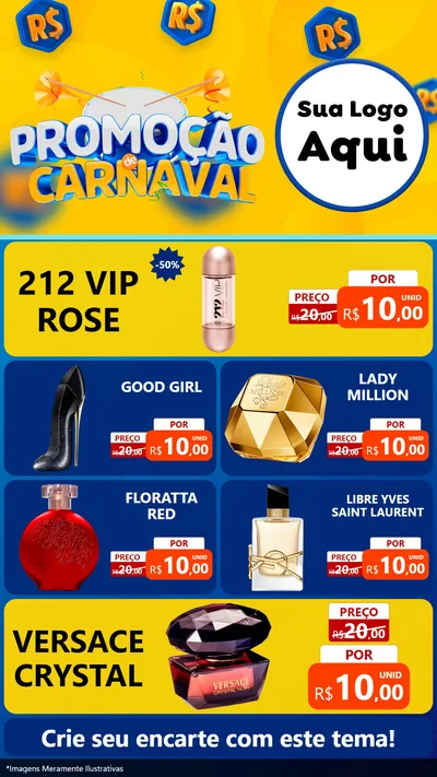 Modelo de TV para TV Vertical com o tema Promoção de Carnaval para Perfumes
