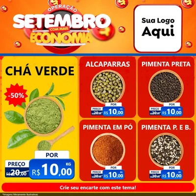 Modelo de Rede Social para Feed Facebook com o tema Operação Setembro Com Muita Economia para Produtos Naturais