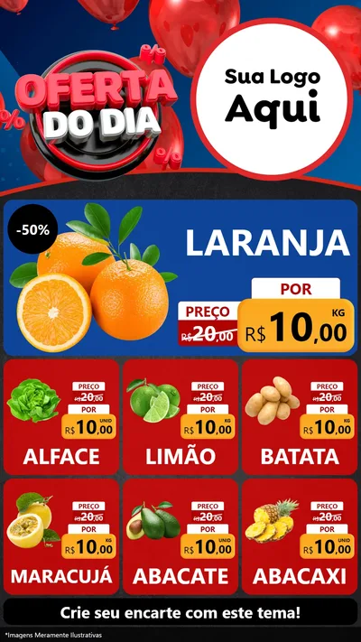 Modelo de Rede Social para Stories com o tema Oferta do Dia para Hortifrúti