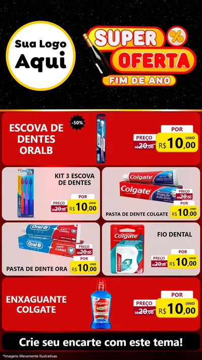 Modelo de TV para TV Vertical com o tema Super Oferta Fim de Ano para Higiene Pessoal