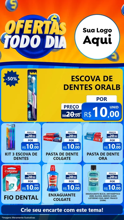 Modelo de Rede Social para Stories com o tema Ofertas Todo Dia para Higiene Pessoal