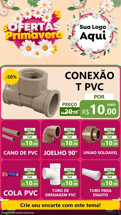 Modelo de Rede Social para Stories com o tema Ofertas de Primavera para Tubos e conexões