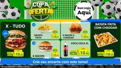 Modelo de TV para TV Horizontal com o tema Copa De Ofertas para Hamburgueria