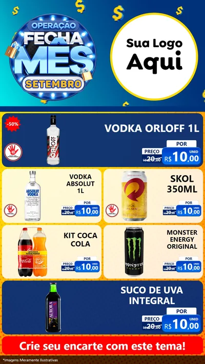 Modelo de TV para TV Vertical com o tema Operação Fecha Mês Setembro para Distribuidora de bebidas