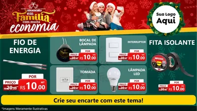 Modelo de TV para TV Horizontal com o tema Momento em Família (Natal) para Materiais Elétricos