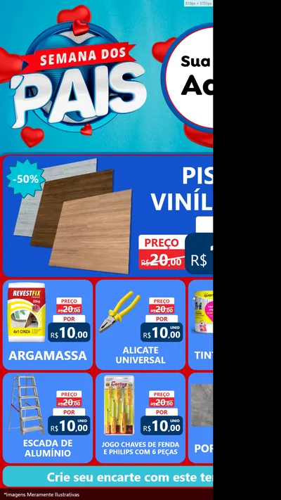 Modelo de Rede Social para Stories com o tema Semana Dos Pais para Material para Construção