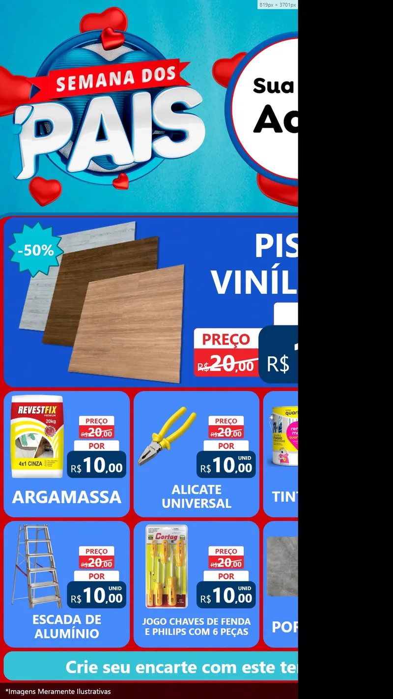 Modelo de Rede Social para Stories com o tema Semana Dos Pais para Material para Construção