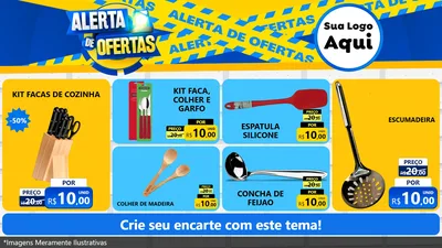 Modelo de TV para TV Horizontal com o tema Alerta de Ofertas para Utilidades Domésticas
