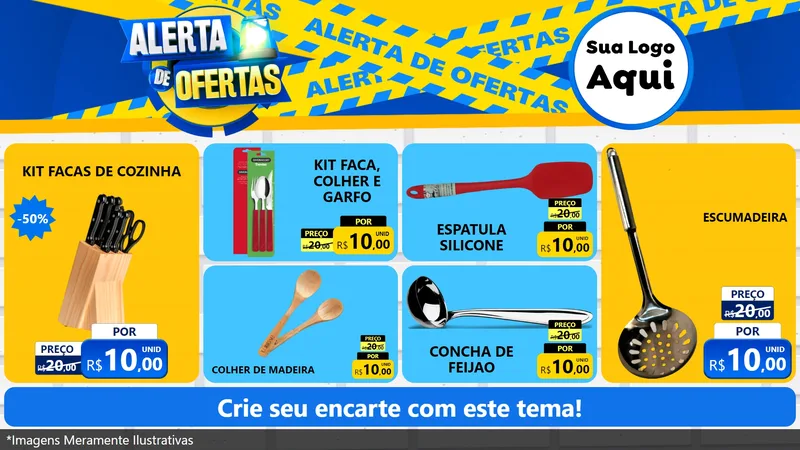 Modelo de TV para TV Horizontal com o tema Alerta de Ofertas para Utilidades Domésticas