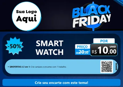 Modelo de Cartaz para Cartaz A4 Horizontal com o tema Black Friday para Informática