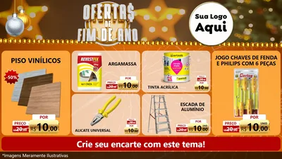 Modelo de TV para TV Horizontal com o tema Ofertas de Fim de Ano para Material para Construção