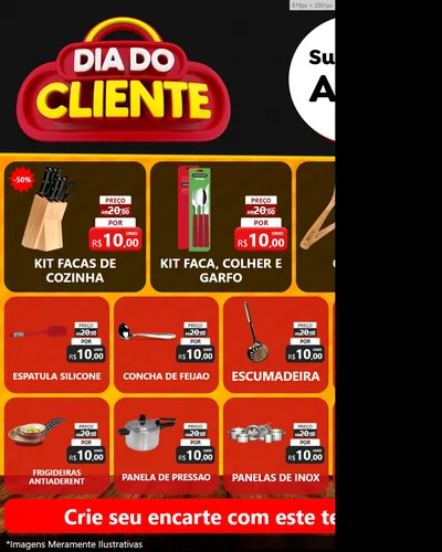 Modelo de Rede Social para Feed Instagram com o tema Dia do Cliente para Utilidades Domésticas