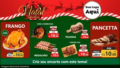 Modelo de TV para TV Horizontal com o tema Natal Imperdível para Assados