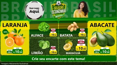 Modelo de TV para TV Horizontal com o tema Seleção de Economia - Copa para Hortifrúti