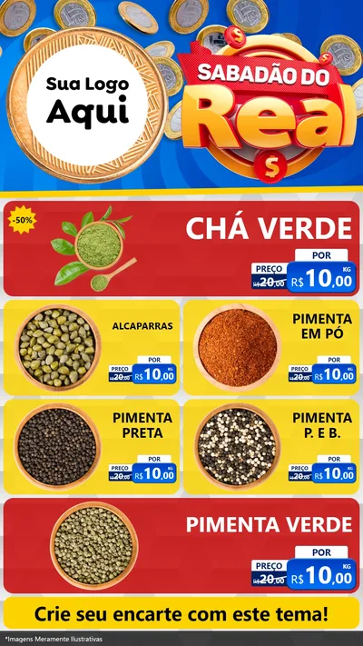 Modelo de TV para TV Vertical com o tema Sabadão do Real para Produtos Naturais
