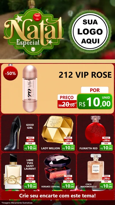 Modelo de Rede Social para Stories com o tema Natal Especial para Perfumes