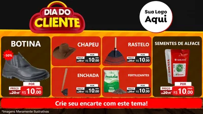 Modelo de TV para TV Horizontal com o tema Dia do Cliente para Agropecuária