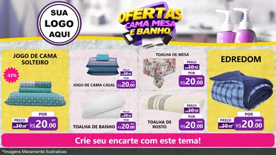 Modelo de TV para TV Horizontal com o tema Ofertas Cama, Mesa e Banho para Cama, Mesa e Banho