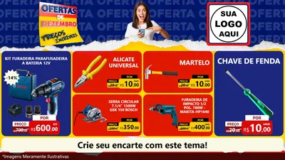 Modelo de TV para TV Horizontal com o tema Ofertas de Dezembro - Preços Incríveis para Maquinas e Ferramentas