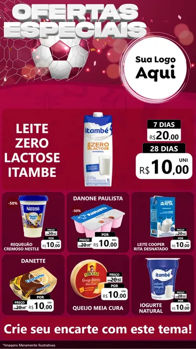 Modelo de Rede Social para Stories com o tema Ofertas Especiais - Futebol para Frios e Laticínios