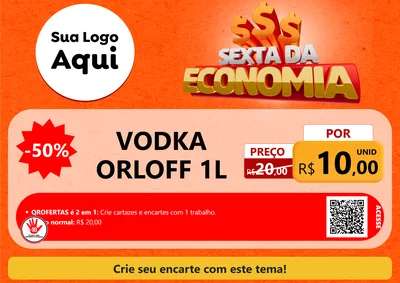 Modelo de Cartaz para Cartaz A4 Horizontal com o tema Sexta da Economia para Distribuidora de bebidas