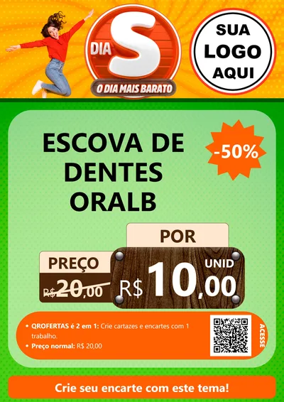 Modelo de Cartaz para Cartaz A4 Vertical com o tema Dia S - O Dia Mais Barato para Higiene Pessoal