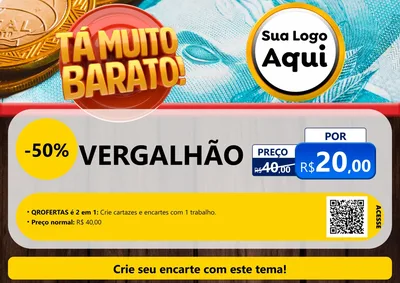 Modelo de Cartaz para Cartaz A4 Horizontal com o tema Está Muito Barato para Ferragens