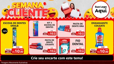 Modelo de TV para TV Horizontal com o tema Semana do Cliente para Higiene Pessoal