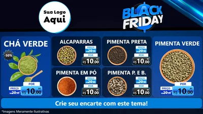 Modelo de TV para TV Horizontal com o tema Black Friday para Produtos Naturais