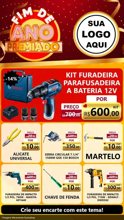 Modelo de Rede Social para Stories com o tema Fim de Ano Premiado para Maquinas e Ferramentas
