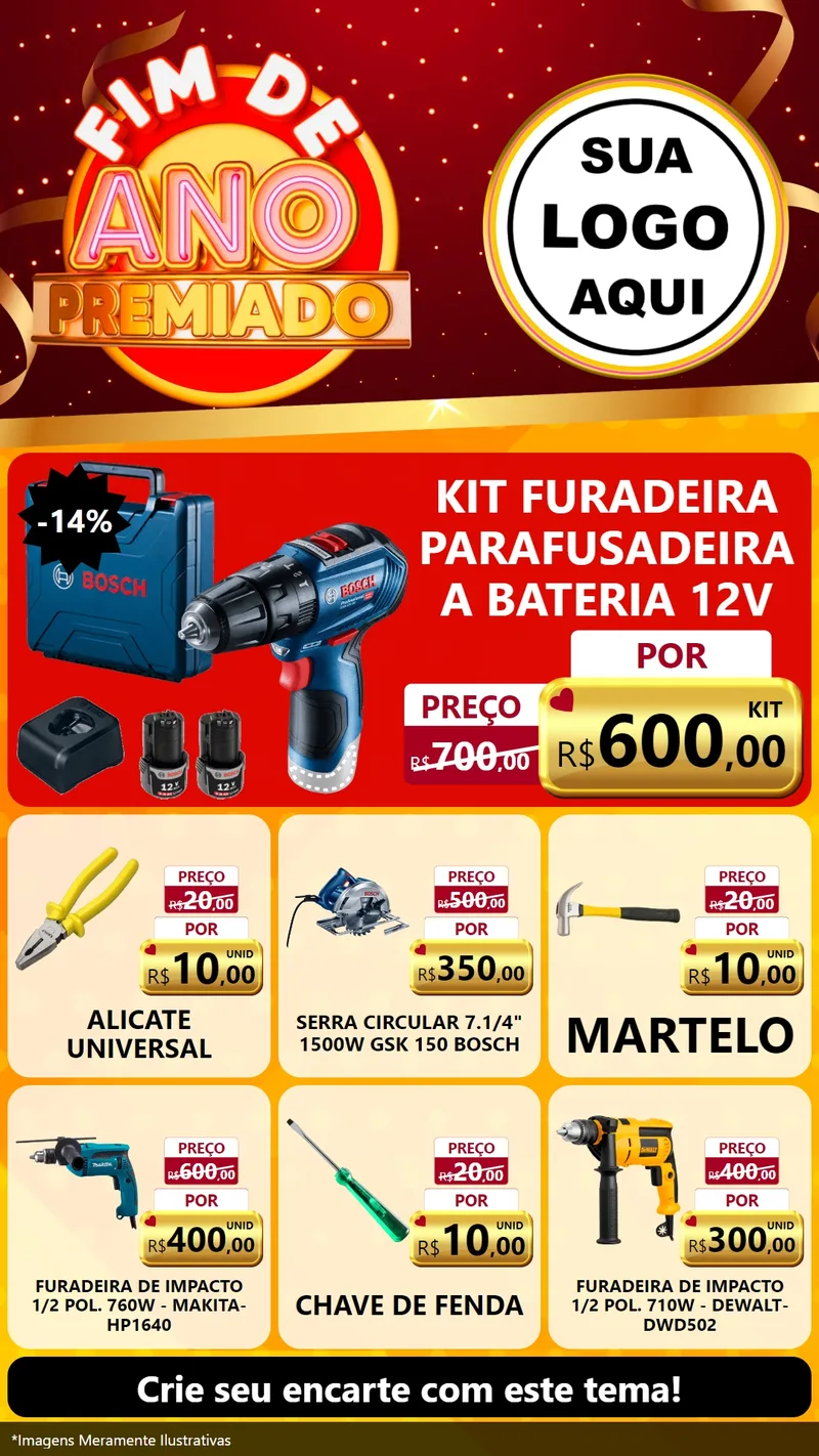 Modelo de Rede Social para Stories com o tema Fim de Ano Premiado para Maquinas e Ferramentas
