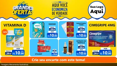 Modelo de TV para TV Horizontal com o tema Grandes Ofertas para Farmácia