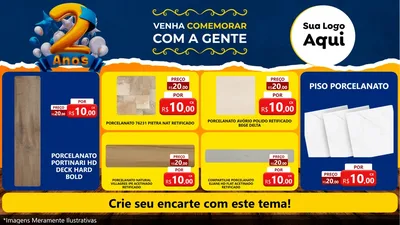 Modelo de TV para TV Horizontal com o tema Aniversário de 2 anos para Pisos e revestimentos