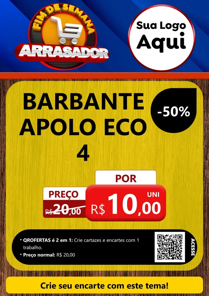 Modelo de Cartaz para Cartaz A4 Vertical com o tema Fim De Semana Arrasador para Armarinho e Aviamentos