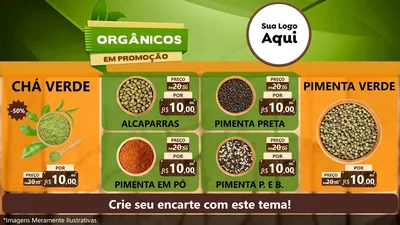Modelo de TV para TV Horizontal com o tema Orgânicos em Promoção para Produtos Naturais