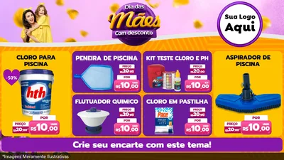 Modelo de TV para TV Horizontal com o tema Dia das Mães com Desconto para Produtos para Piscina