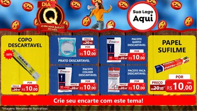 Modelo de TV para TV Horizontal com o tema Dia Q - O Dia Mais Barato Do Mês para Embalagens