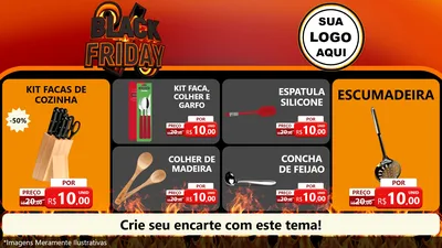 Modelo de TV para TV Horizontal com o tema Black Friday para Utilidades Domésticas