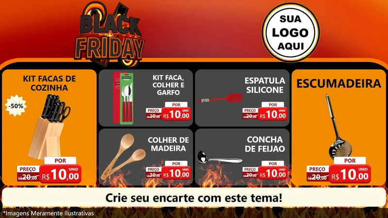 Modelo de TV para TV Horizontal com o tema Black Friday para Utilidades Domésticas