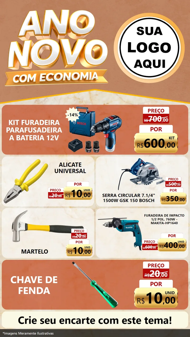 Modelo de TV para TV Vertical com o tema Ano Novo Com Economia para Maquinas e Ferramentas