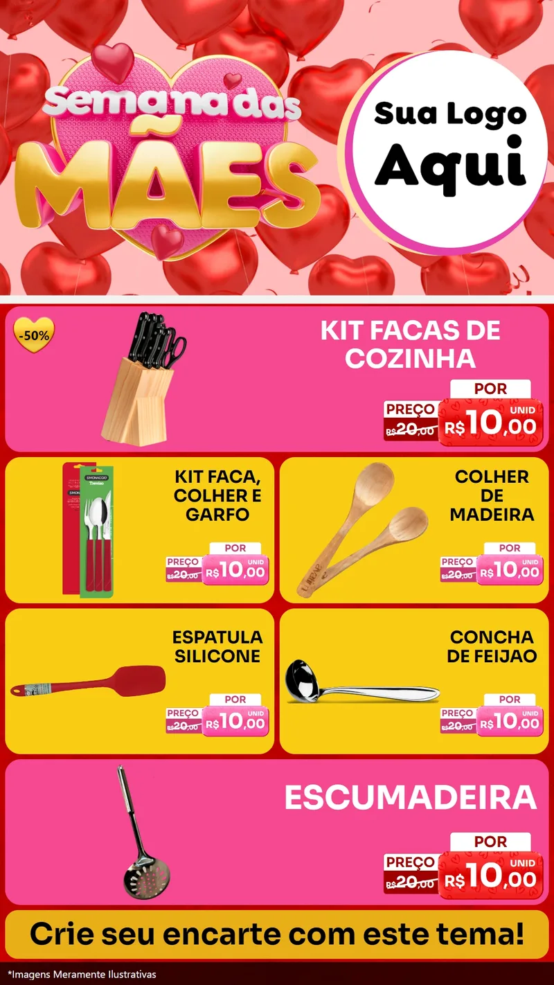 Modelo de TV para TV Vertical com o tema Semana Das Mães para Utilidades Domésticas
