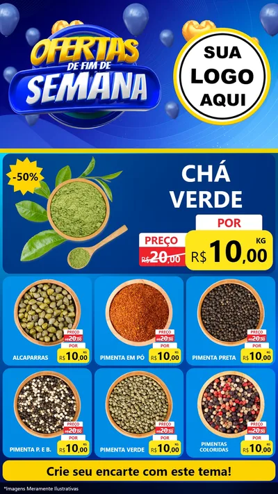 Modelo de Rede Social para Stories com o tema Ofertas de Fim de Semana para Produtos Naturais