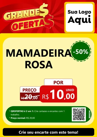 Modelo de Cartaz para Cartaz A4 Vertical com o tema Grandes Ofertas para Bebês