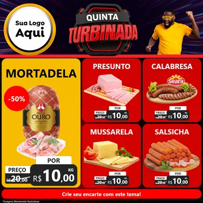 Modelo de Rede Social para Feed Facebook com o tema Quinta Turbinada para Frios e Laticínios