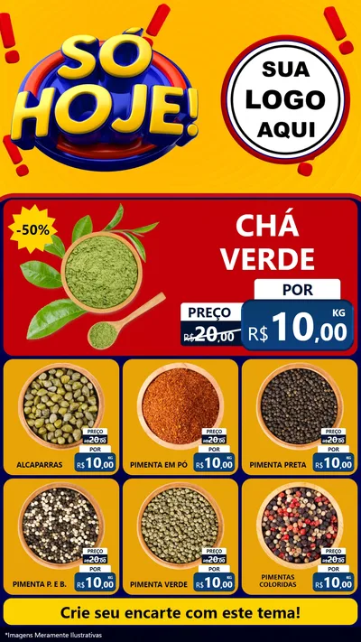 Modelo de Rede Social para Stories com o tema Só Hoje! para Produtos Naturais