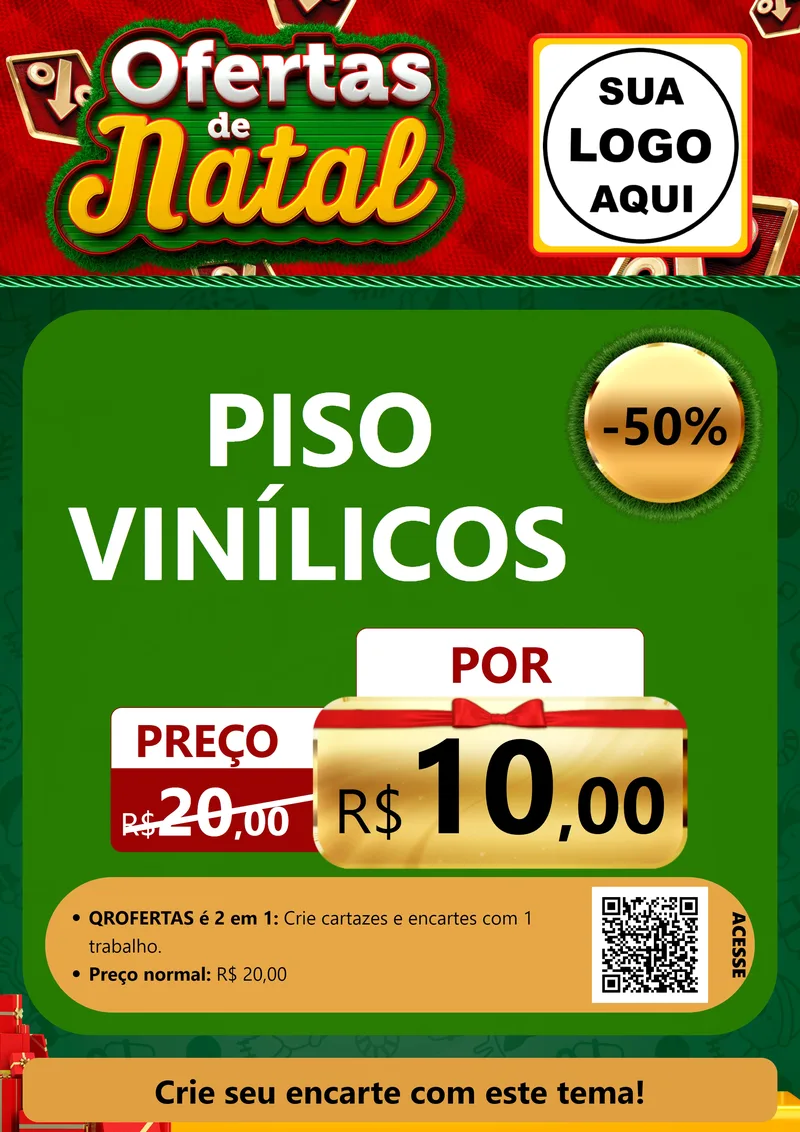 Modelo de Cartaz para Cartaz A4 Vertical com o tema Ofertas de Natal para Material para Construção